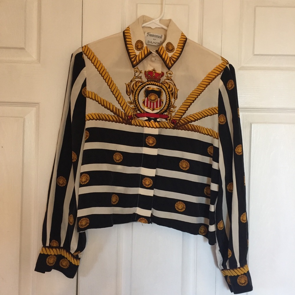 Versace Looking Top (thrifted)